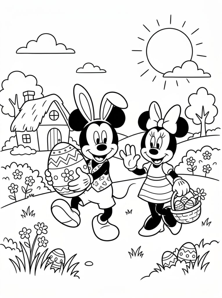 Disney Pasen Kleurplaten (Gratis PDF Printables) 12 - gratis kleurplaat om te printen