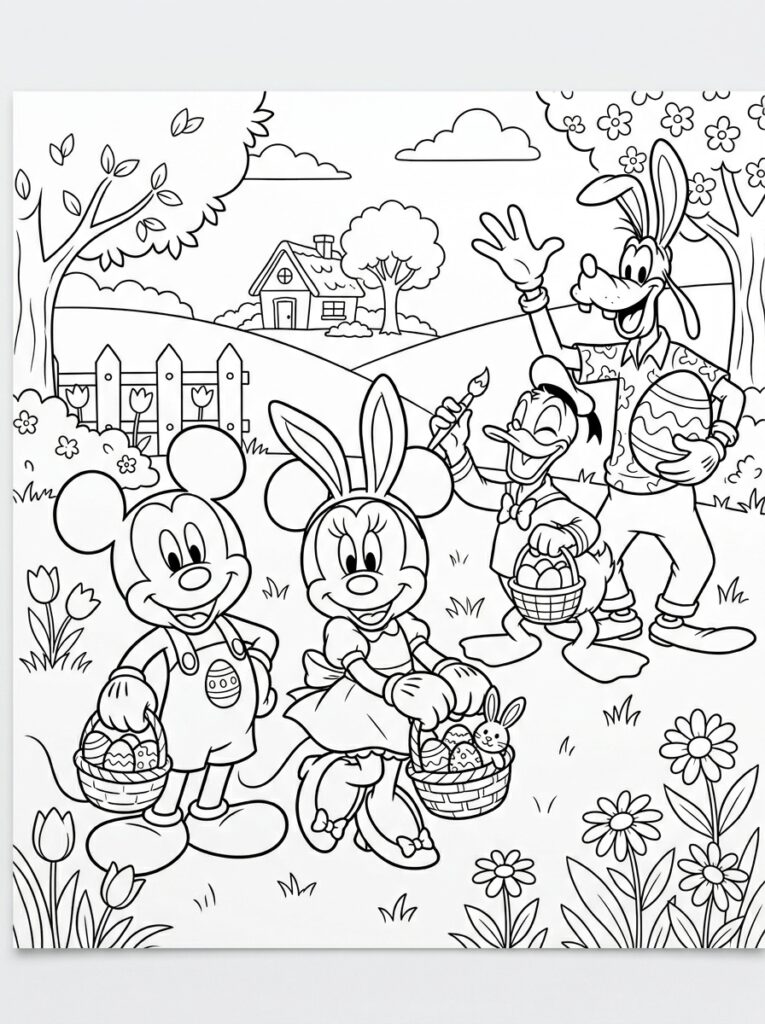 Disney Pasen Kleurplaten (Gratis PDF Printables) 13 - gratis kleurplaat om te printen