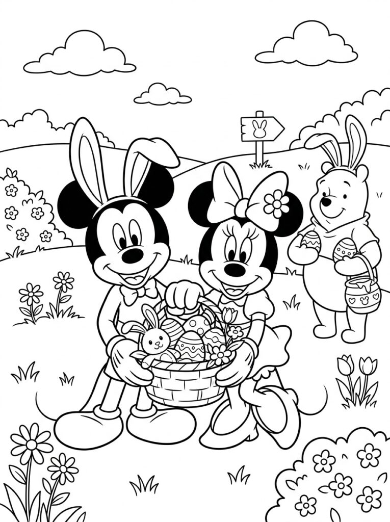 Disney Pasen Kleurplaten (Gratis PDF Printables) 14 - gratis kleurplaat om te printen