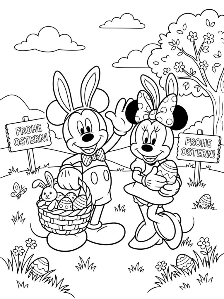 Disney Pasen Kleurplaten (Gratis PDF Printables) 16 - gratis kleurplaat om te printen