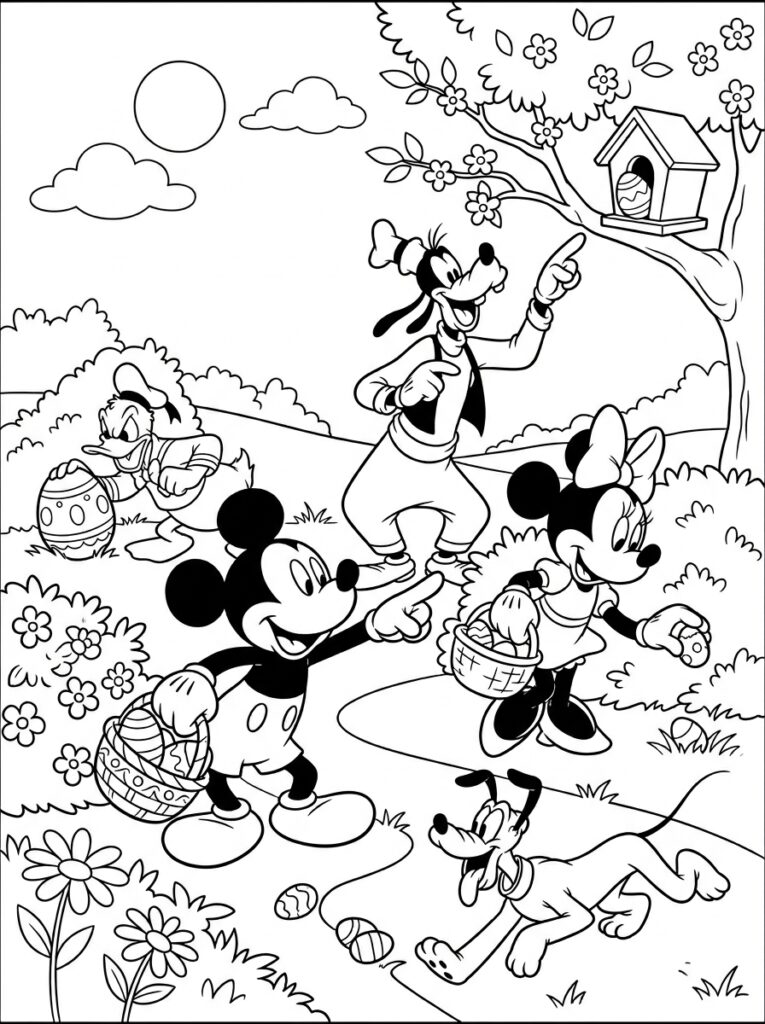 Disney Pasen Kleurplaten (Gratis PDF Printables) 17 - gratis kleurplaat om te printen