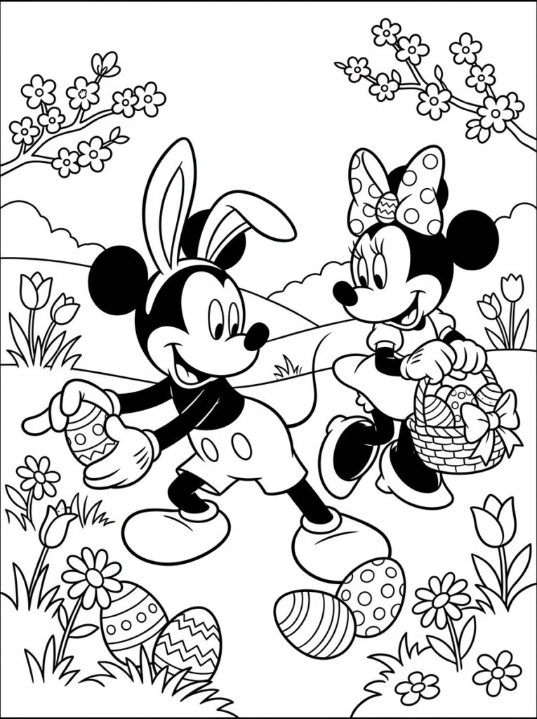 Disney Pasen Kleurplaten (Gratis PDF Printables) 19 - gratis kleurplaat om te printen