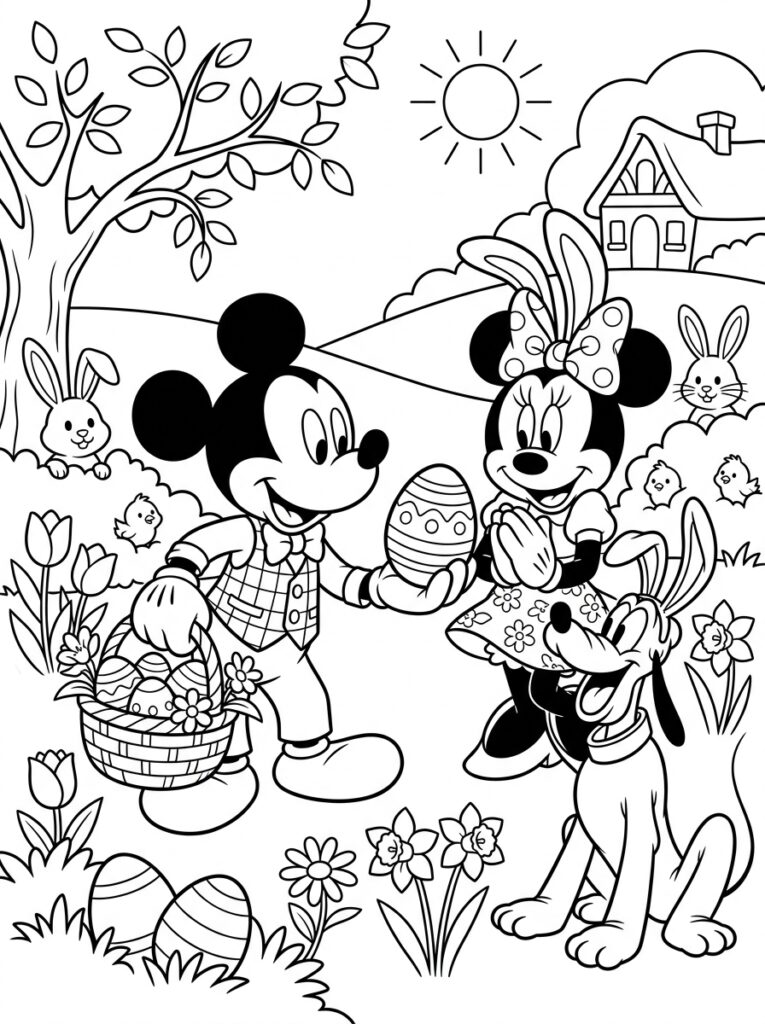 Disney Pasen Kleurplaten (Gratis PDF Printables) 20 - gratis kleurplaat om te printen