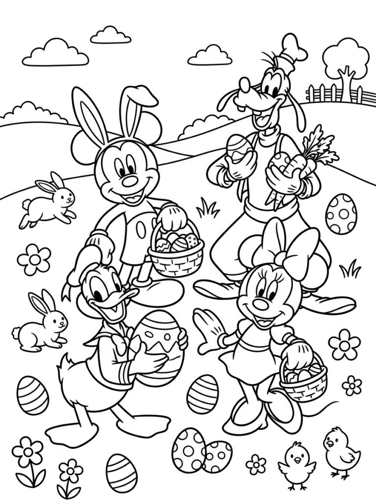 Disney Pasen Kleurplaten (Gratis PDF Printables) 22 - gratis kleurplaat om te printen