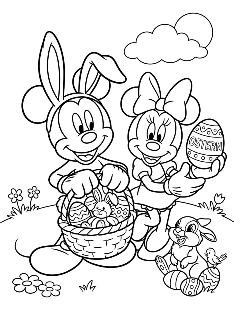 Disney Pasen Kleurplaten (Gratis PDF Printables) 24 - gratis kleurplaat om te printen