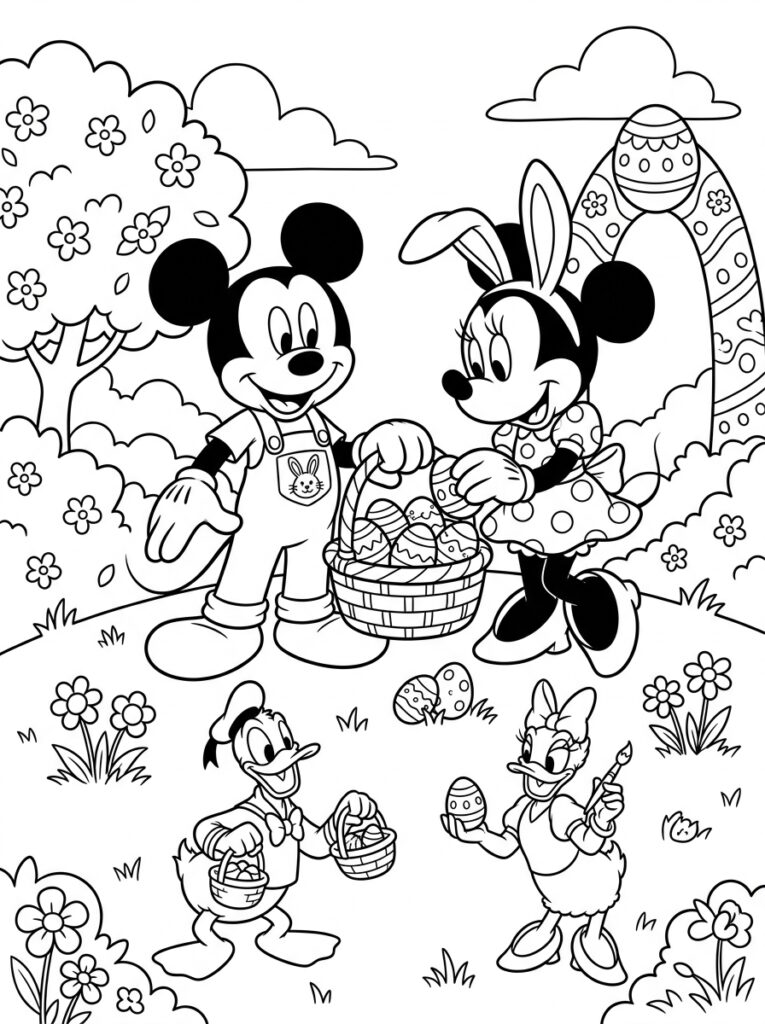 Disney Pasen Kleurplaten (Gratis PDF Printables) 25 - gratis kleurplaat om te printen