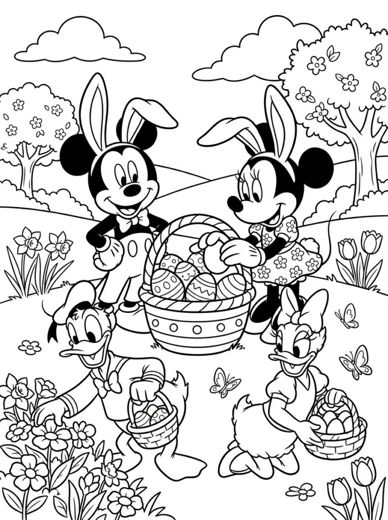 Disney Pasen Kleurplaten (Gratis PDF Printables) 28 - gratis kleurplaat om te printen