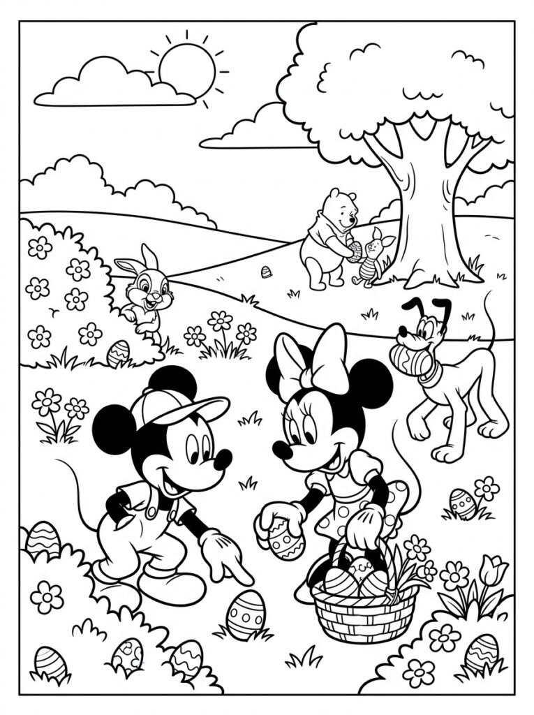 Disney Pasen Kleurplaten (Gratis PDF Printables) 29 - gratis kleurplaat om te printen