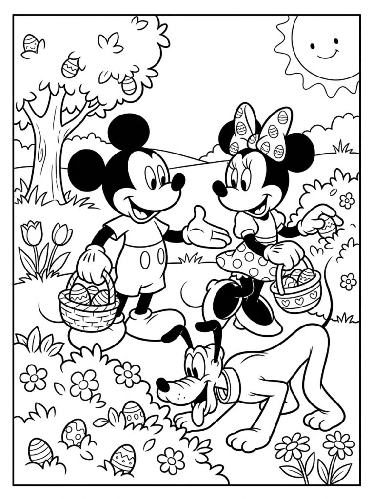 Disney Pasen Kleurplaten (Gratis PDF Printables) 30 - gratis kleurplaat om te printen