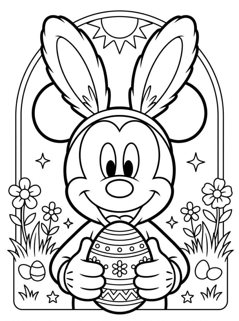 Disney Pasen Kleurplaten (Gratis PDF Printables) 31 - gratis kleurplaat om te printen