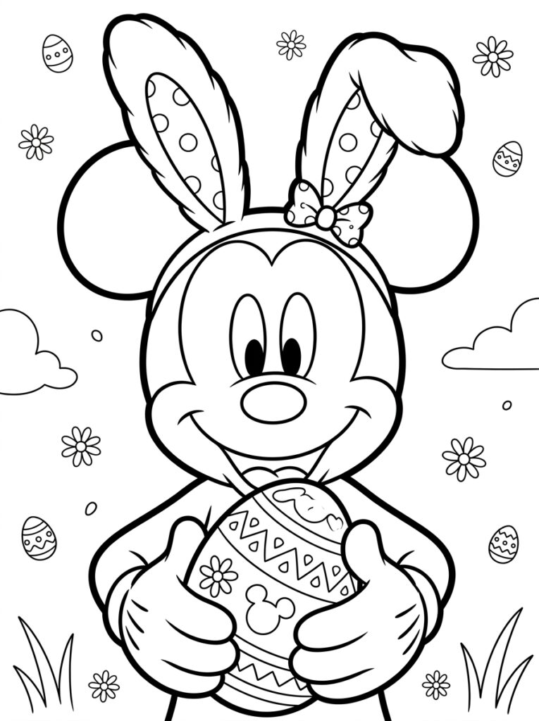 Disney Pasen Kleurplaten (Gratis PDF Printables) 32 - gratis kleurplaat om te printen