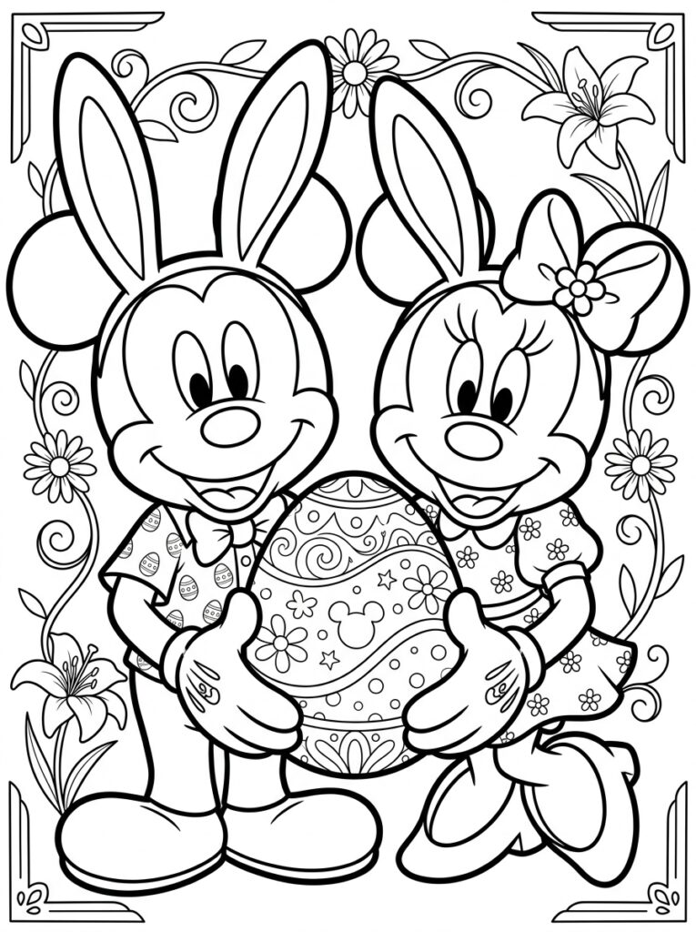 Disney Pasen Kleurplaten (Gratis PDF Printables) 33 - gratis kleurplaat om te printen