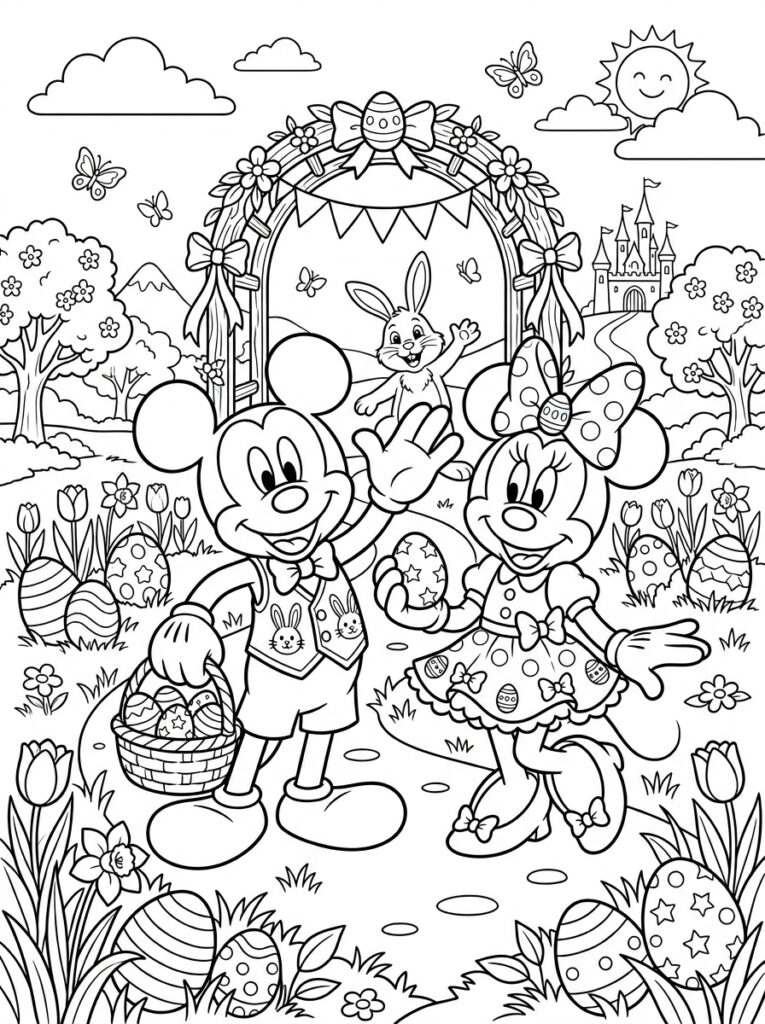 Disney Pasen Kleurplaten (Gratis PDF Printables) 35 - gratis kleurplaat om te printen