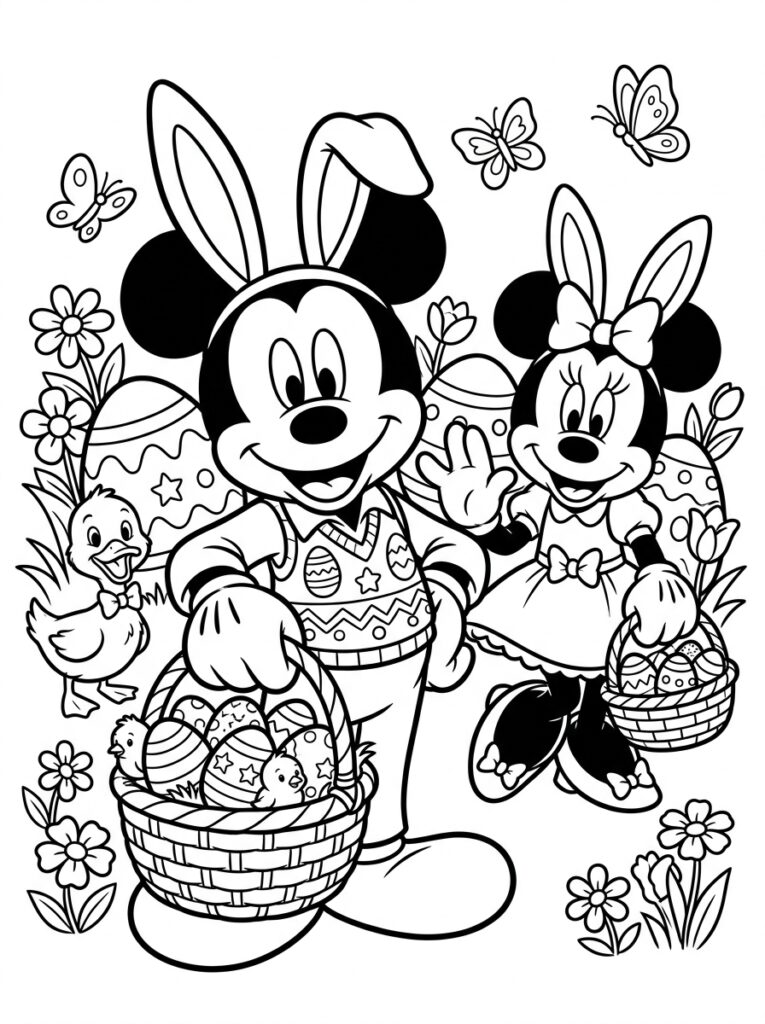 Disney Pasen Kleurplaten (Gratis PDF Printables) 36 - gratis kleurplaat om te printen