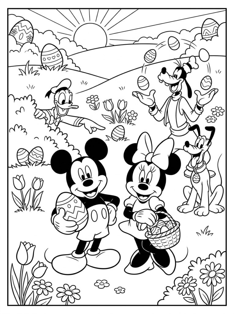 Disney Pasen Kleurplaten (Gratis PDF Printables) 37 - gratis kleurplaat om te printen