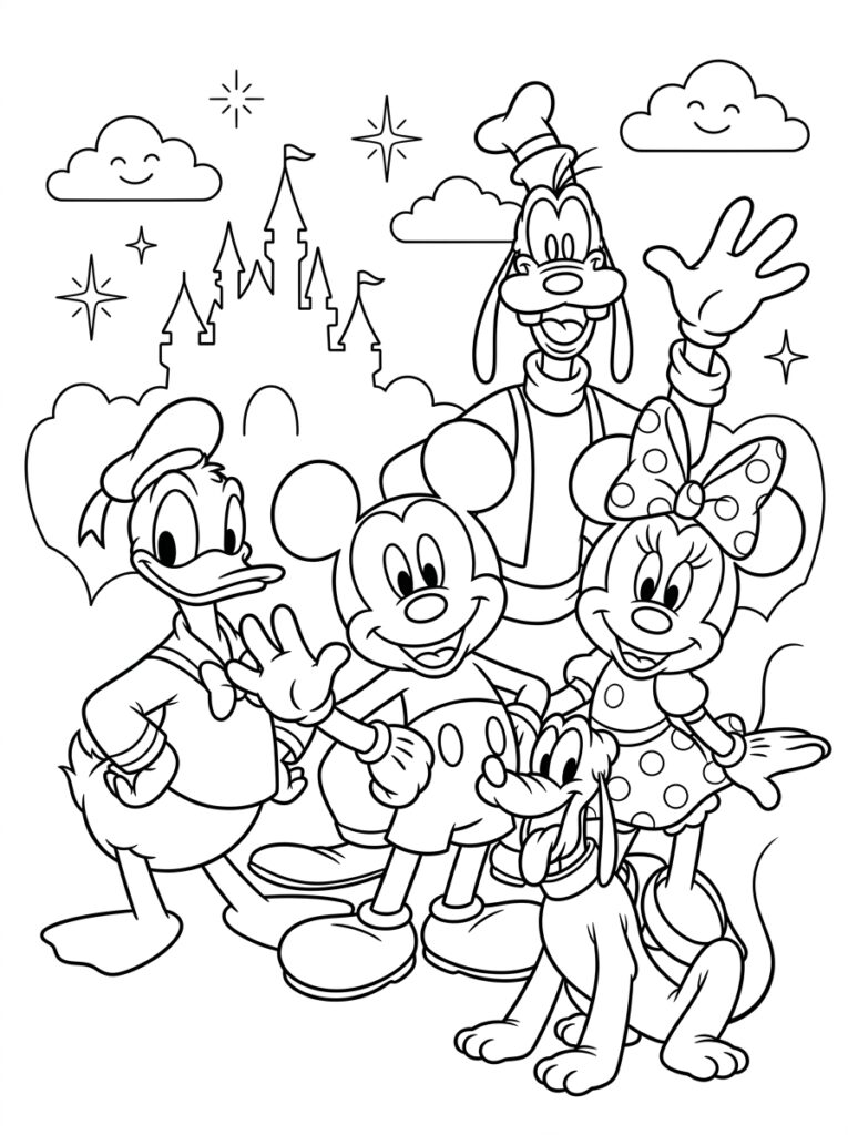 Disney Kleurplaten (Gratis PDF Printables) 01 - gratis kleurplaat om te printen