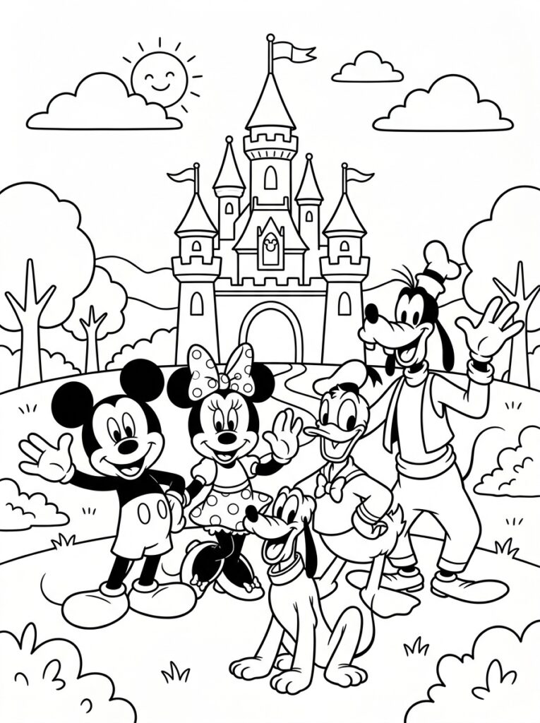 Disney Kleurplaten (Gratis PDF Printables) 02 - gratis kleurplaat om te printen