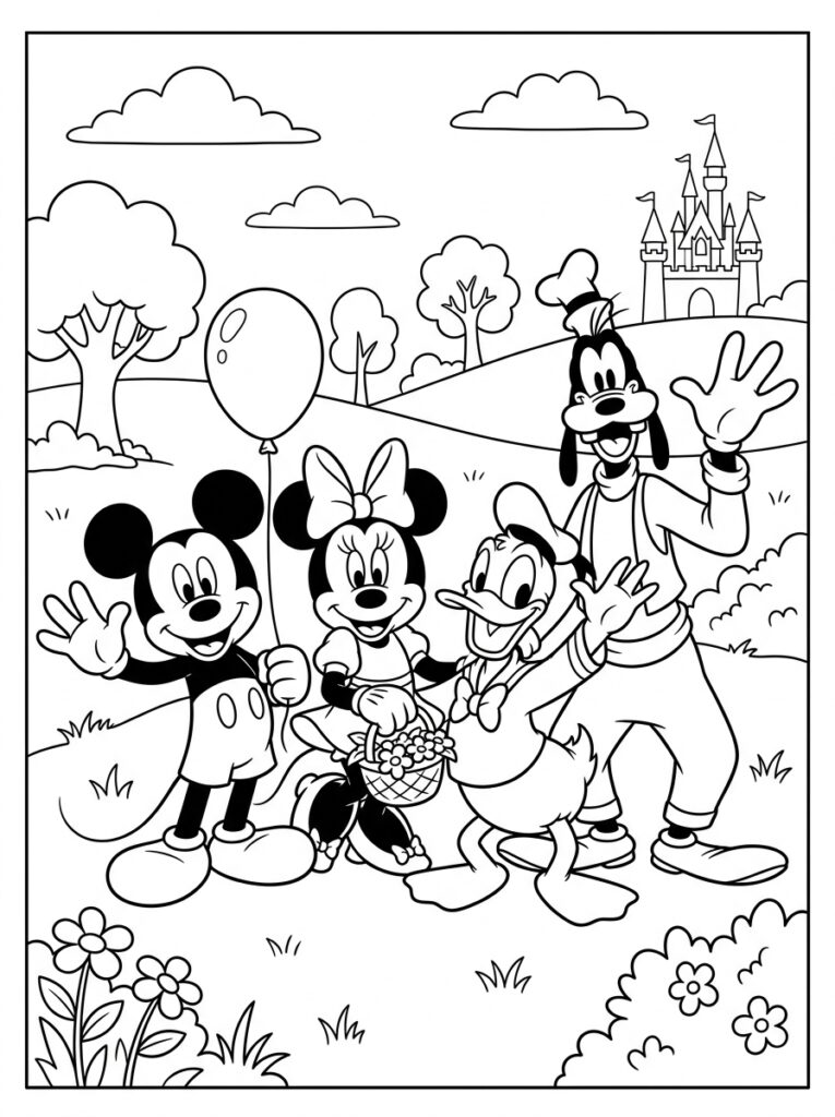Disney Kleurplaten (Gratis PDF Printables) 03 - gratis kleurplaat om te printen