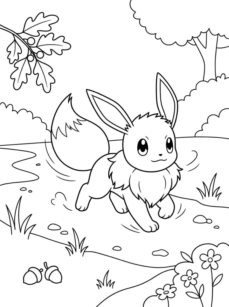 Eevee Kleurplaten (Gratis PDF Printables) 28 - gratis kleurplaat om te printen