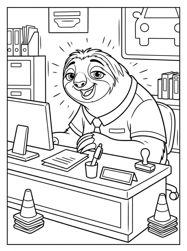 Flash Zootopia Kleurplaten (Gratis PDF Printables) 12 - gratis kleurplaat om te printen