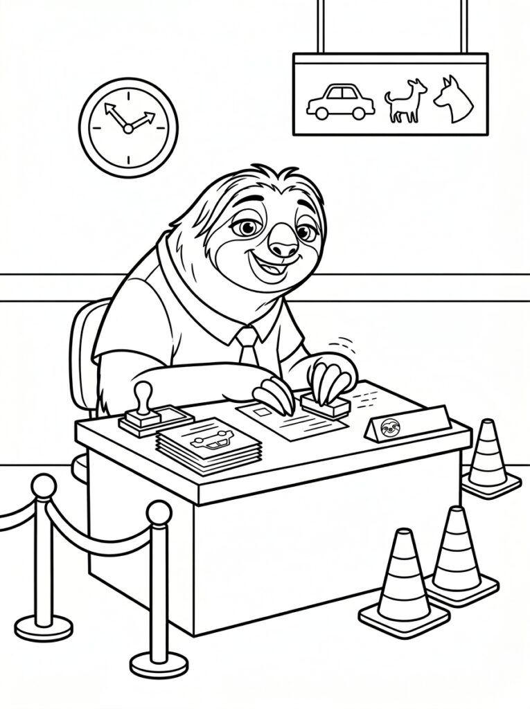 Flash Zootopia Kleurplaten (Gratis PDF Printables) 13 - gratis kleurplaat om te printen