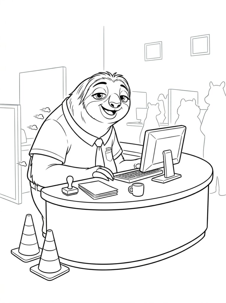 Flash Zootopia Kleurplaten (Gratis PDF Printables) 17 - gratis kleurplaat om te printen