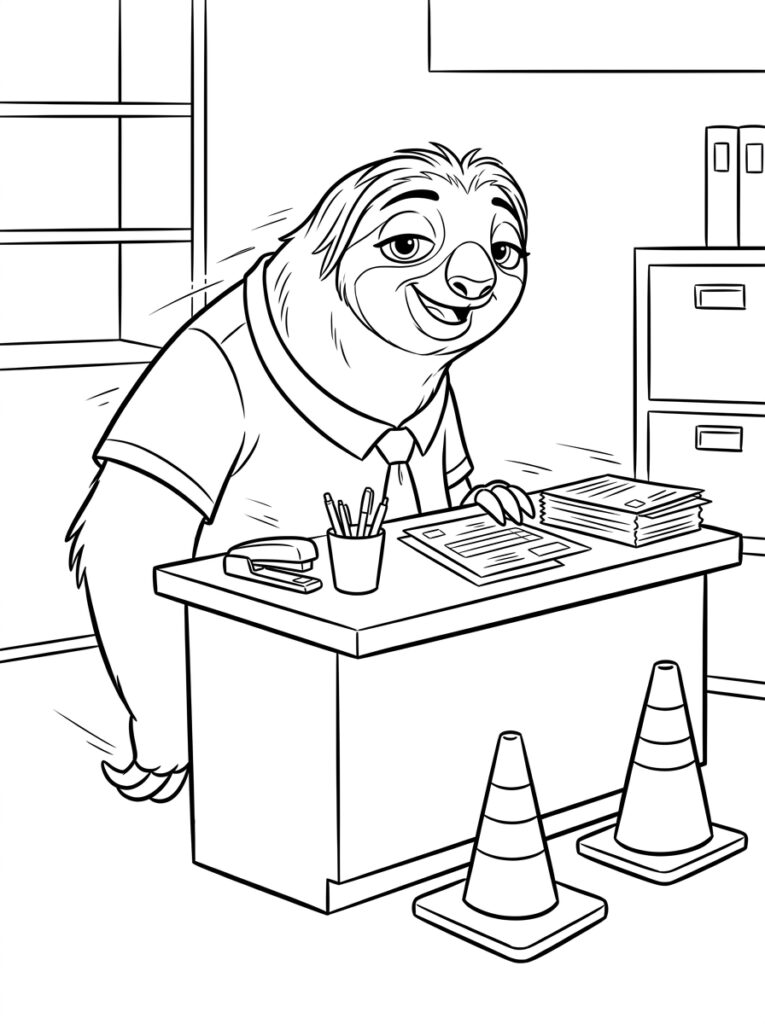Flash Zootopia Kleurplaten (Gratis PDF Printables) 23 - gratis kleurplaat om te printen
