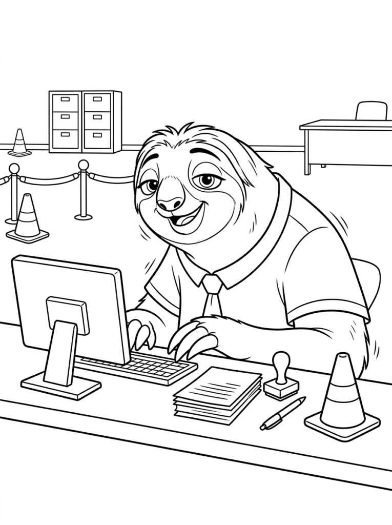 Flash Zootopia Kleurplaten (Gratis PDF Printables) 28 - gratis kleurplaat om te printen