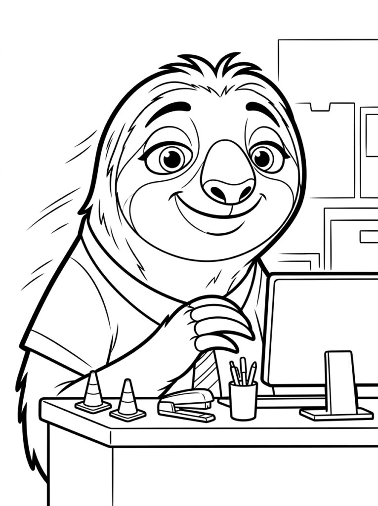 Flash Zootopia Kleurplaten (Gratis PDF Printables) 30 - gratis kleurplaat om te printen