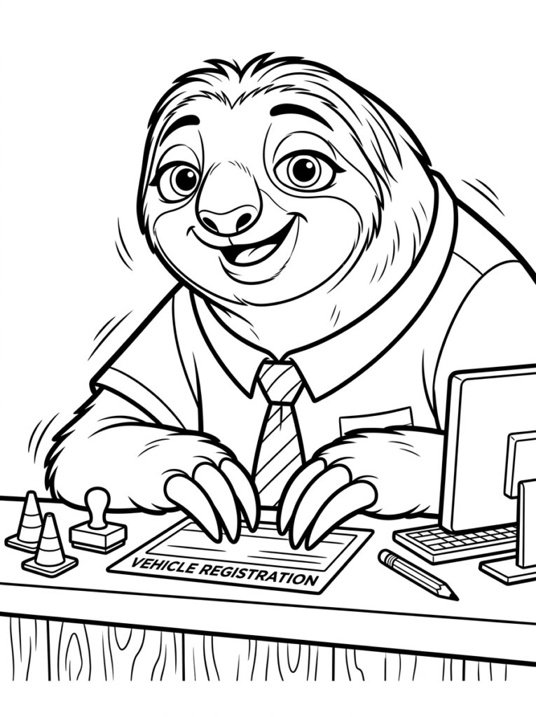 Flash Zootopia Kleurplaten (Gratis PDF Printables) 32 - gratis kleurplaat om te printen