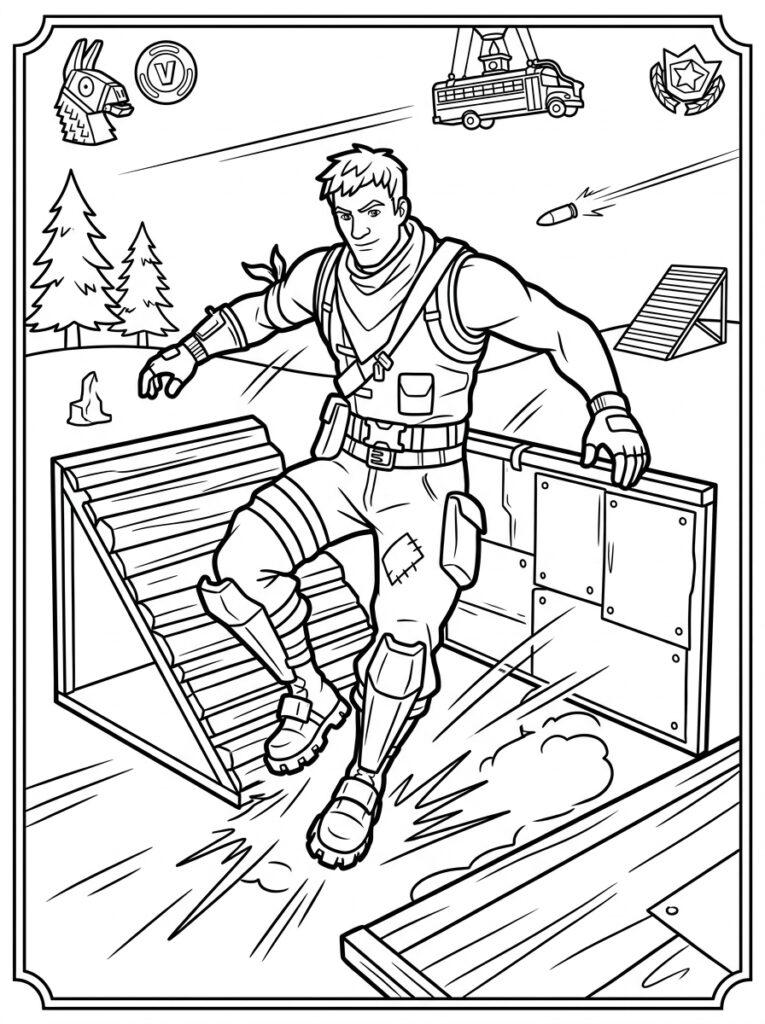 Fortnite Kleurplaten (Gratis PDF Printables) 10 - gratis kleurplaat om te printen