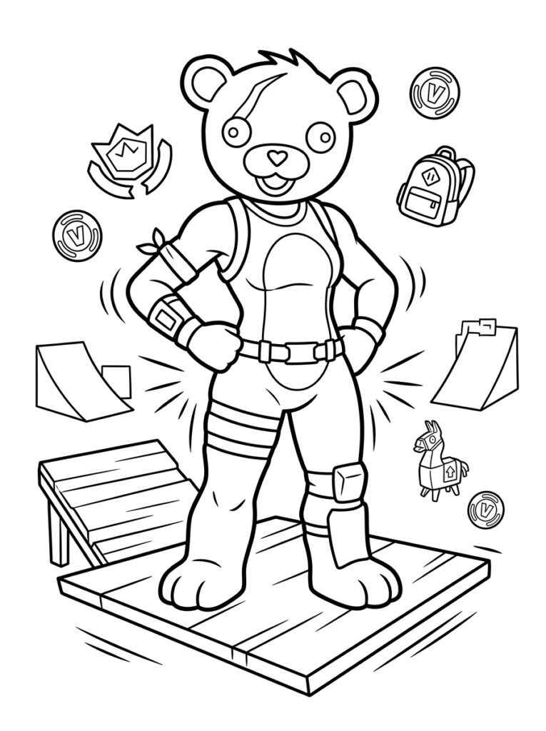 Fortnite Kleurplaten (Gratis PDF Printables) 15 - gratis kleurplaat om te printen