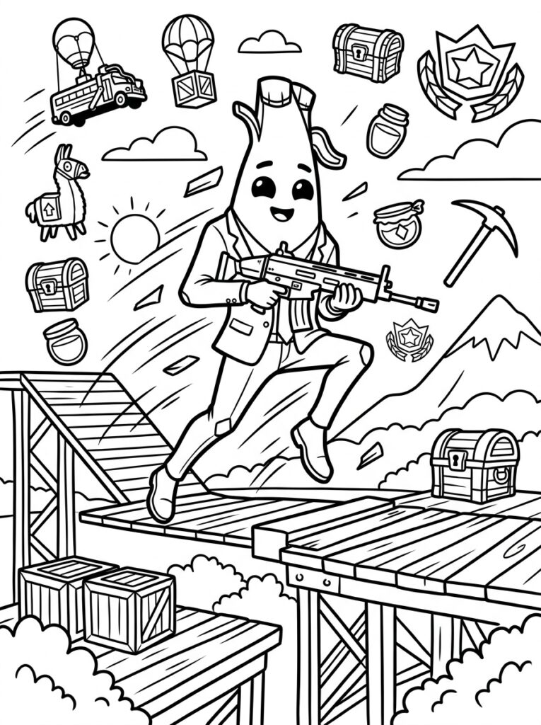 Fortnite Kleurplaten (Gratis PDF Printables) 18 - gratis kleurplaat om te printen