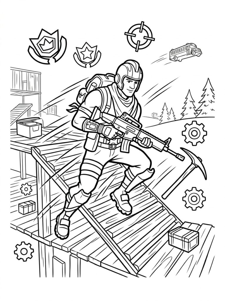 Fortnite Kleurplaten (Gratis PDF Printables) 23 - gratis kleurplaat om te printen