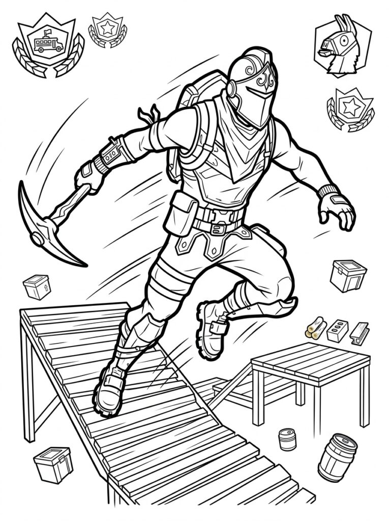 Fortnite Kleurplaten (Gratis PDF Printables) 26 - gratis kleurplaat om te printen