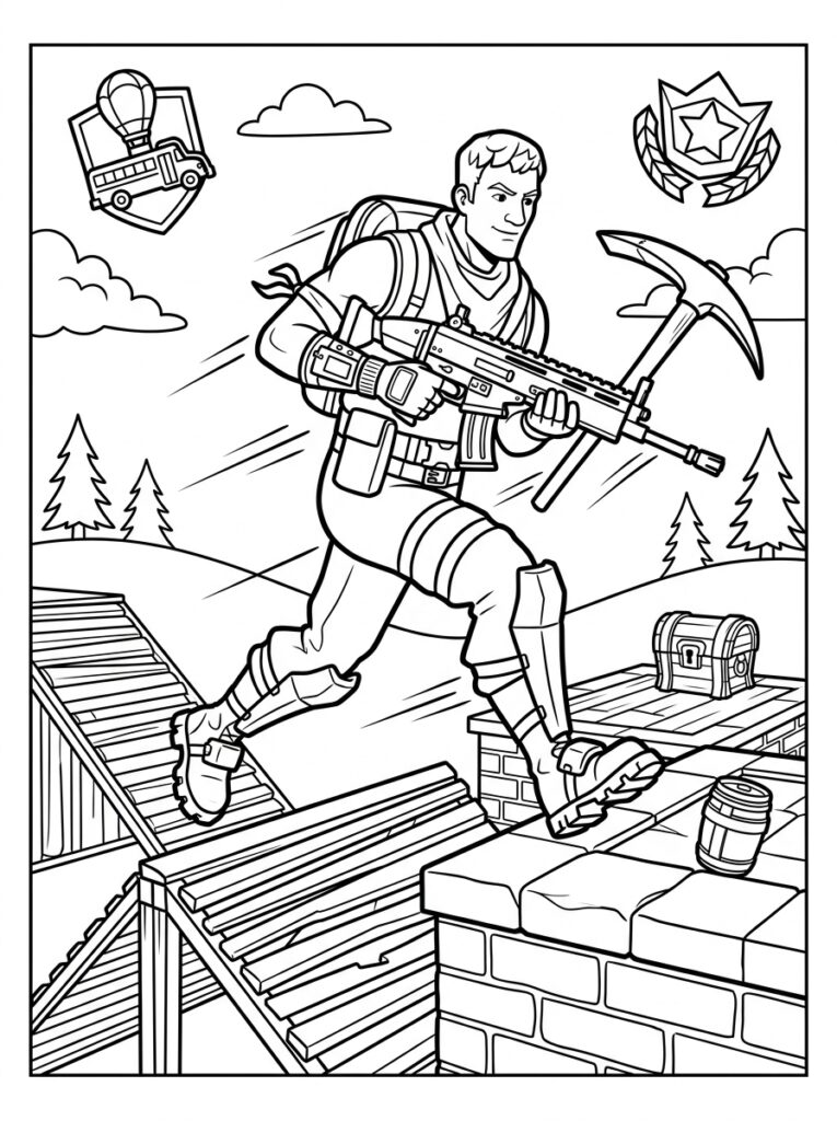 Fortnite Kleurplaten (Gratis PDF Printables) 27 - gratis kleurplaat om te printen