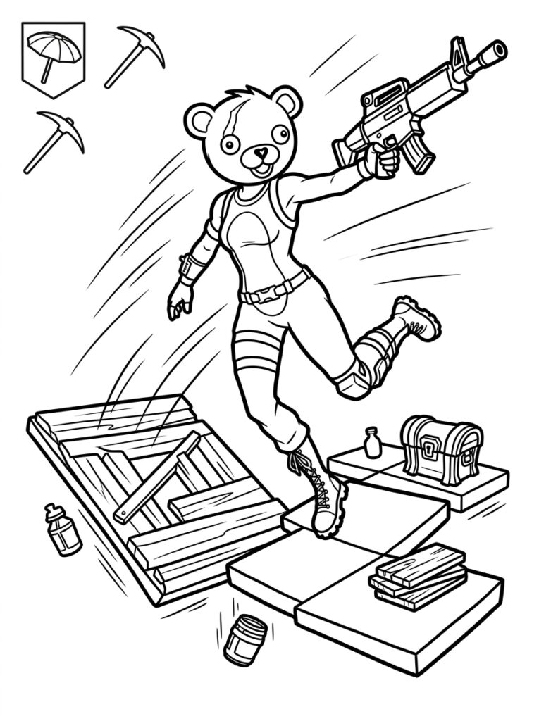 Fortnite Kleurplaten (Gratis PDF Printables) 28 - gratis kleurplaat om te printen