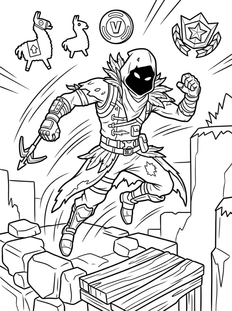 Fortnite Kleurplaten (Gratis PDF Printables) 31 - gratis kleurplaat om te printen
