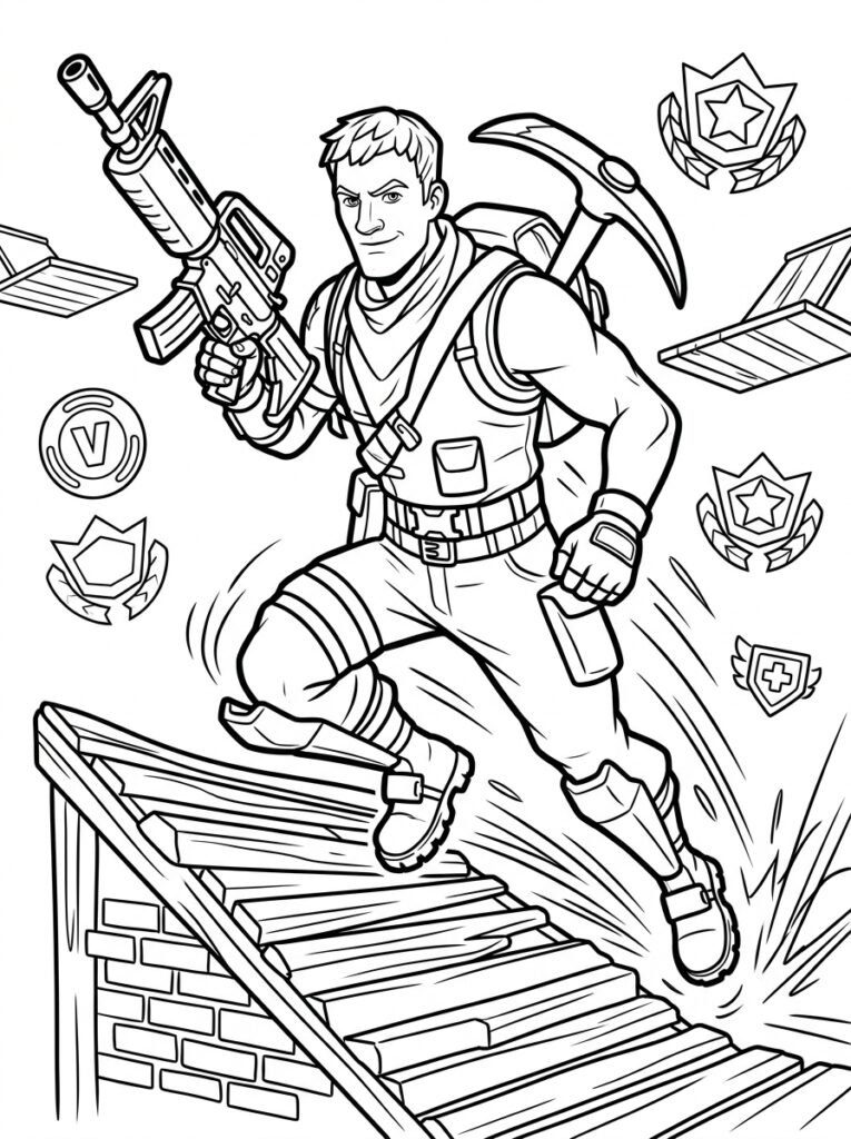 Fortnite Kleurplaten (Gratis PDF Printables) 32 - gratis kleurplaat om te printen