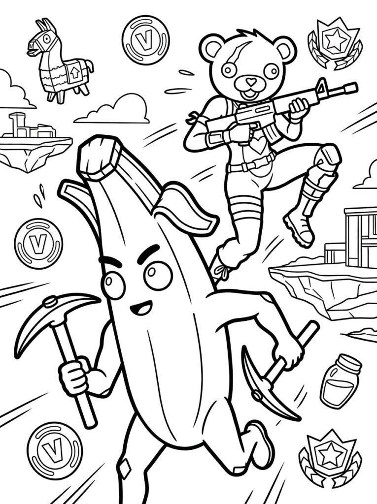Fortnite Kleurplaten (Gratis PDF Printables) 33 - gratis kleurplaat om te printen