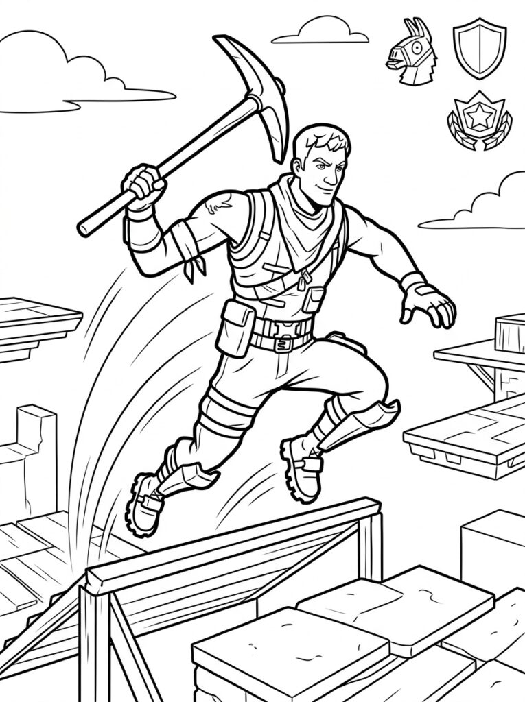 Fortnite Kleurplaten (Gratis PDF Printables) 34 - gratis kleurplaat om te printen