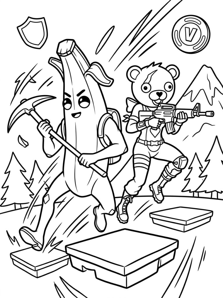Fortnite Kleurplaten (Gratis PDF Printables) 35 - gratis kleurplaat om te printen