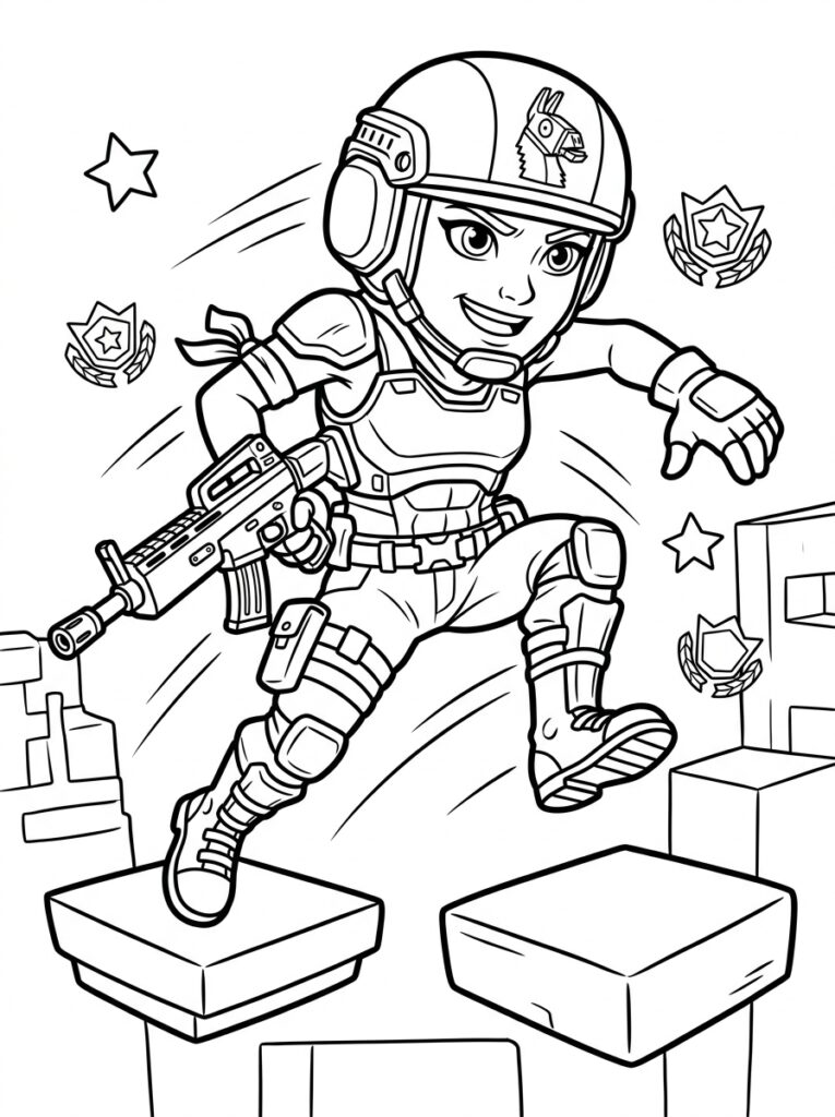 Fortnite Kleurplaten (Gratis PDF Printables) 36 - gratis kleurplaat om te printen