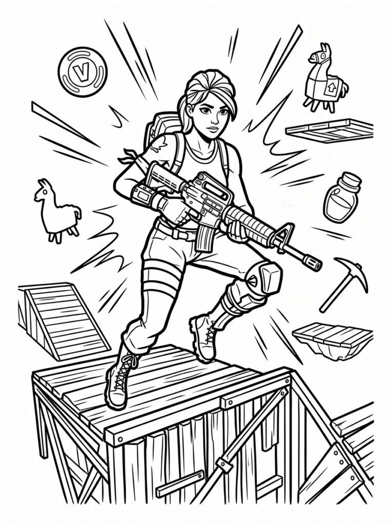 Fortnite Kleurplaten (Gratis PDF Printables) 37 - gratis kleurplaat om te printen