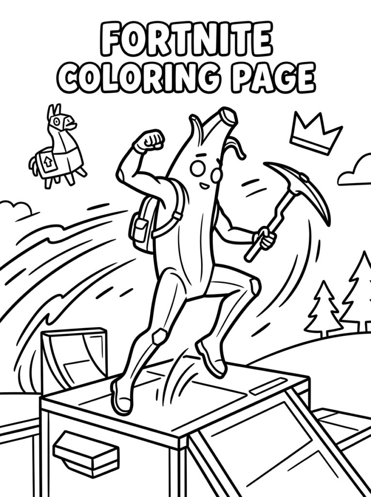 Fortnite Kleurplaten (Gratis PDF Printables) 38 - gratis kleurplaat om te printen