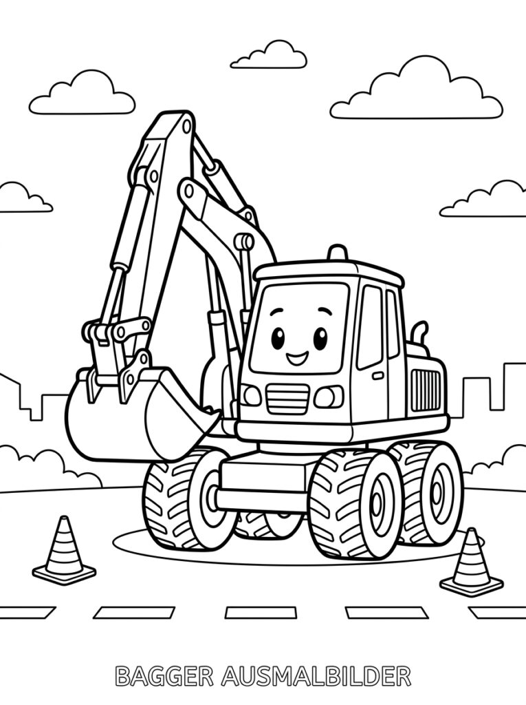 Graafmachine Kleurplaten (Gratis PDF Printables) 11 - gratis kleurplaat om te printen