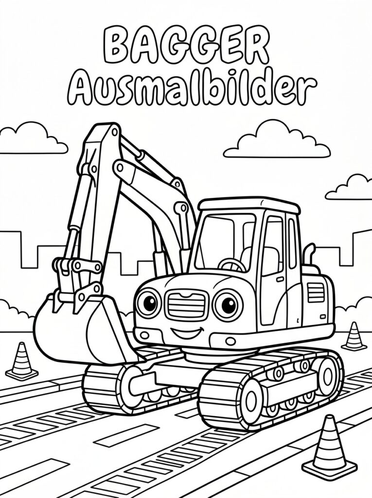 Graafmachine Kleurplaten (Gratis PDF Printables) 14 - gratis kleurplaat om te printen