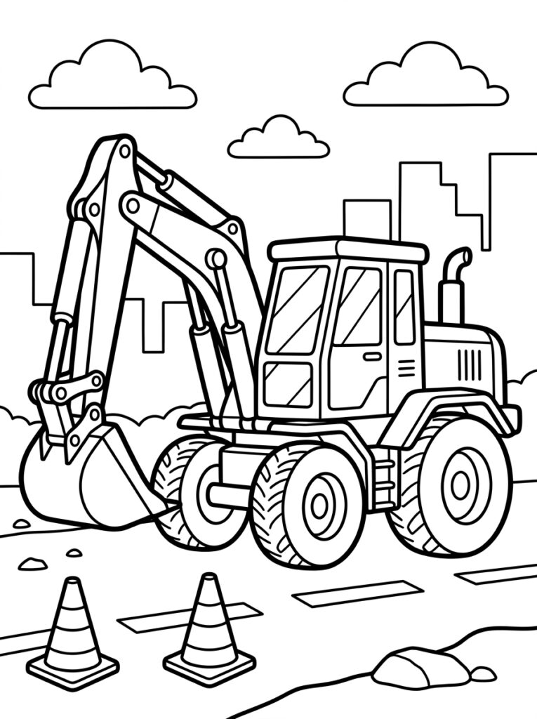 Graafmachine Kleurplaten (Gratis PDF Printables) 28 - gratis kleurplaat om te printen