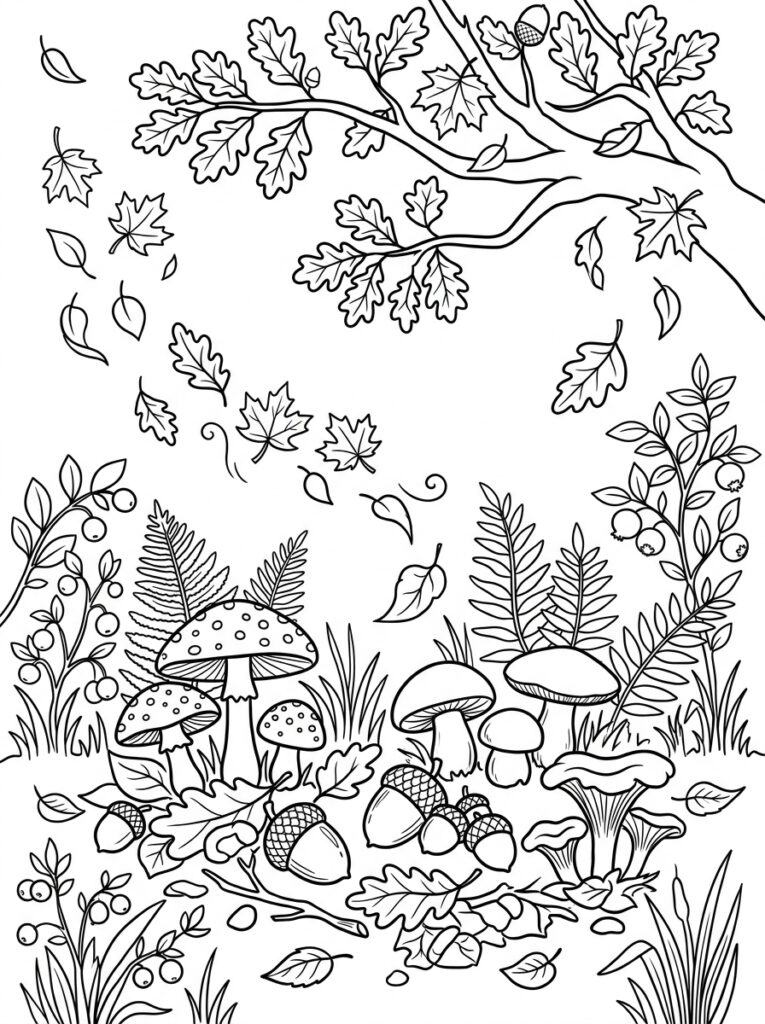 Herfst Kleurplaten (Gratis PDF Printables) 17 - gratis kleurplaat om te printen