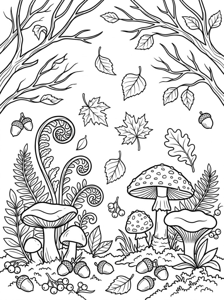 Herfst Kleurplaten (Gratis PDF Printables) 18 - gratis kleurplaat om te printen